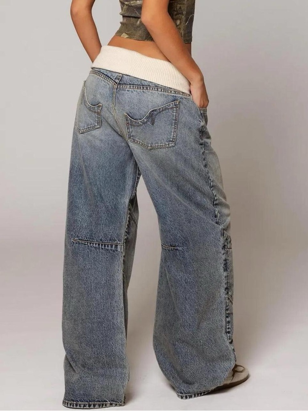 Brand New Revice Baggy Jeans size XS in Blue Crest - Picture 2 of 7